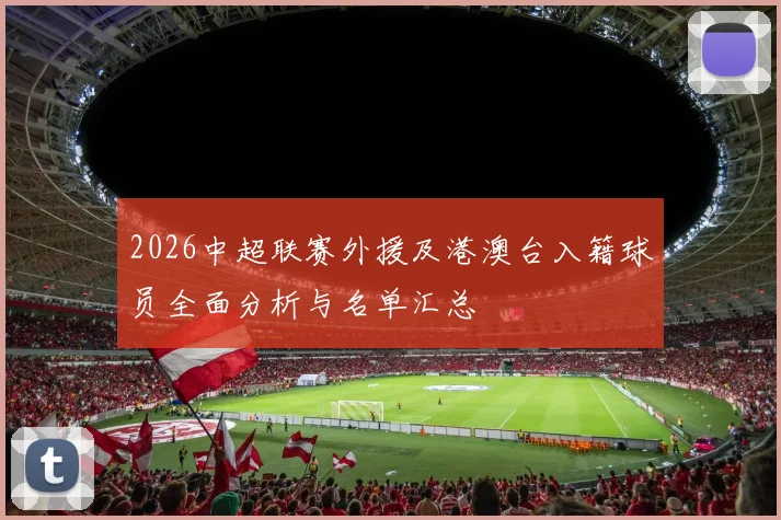 2026中超联赛外援及港澳台入籍球员全面分析与名单汇总